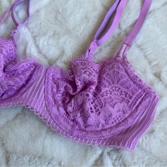 Victoria's Secret | Lilac Without the Padding Push Up Bra | Size 32B - Picture 4 of 10